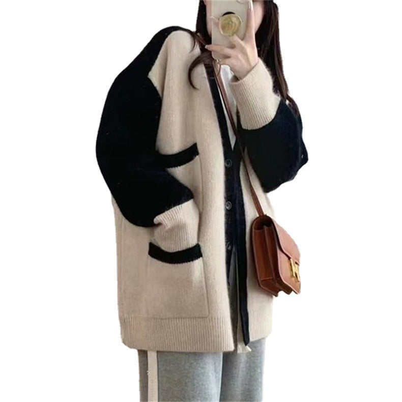 Damen Strickcardigan mit dekorativem Schnitt und praktischen Taschen Drune