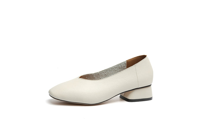 Damen komfortable Ballerinas mit eleganter Absatzform Drune