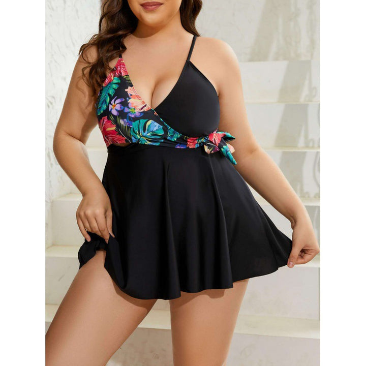 Damen Wickel-Badeanzug mit floralem Design Drune