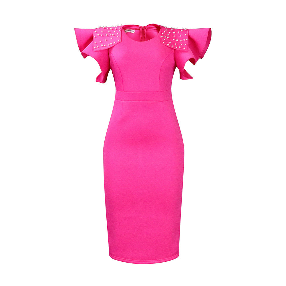 Damen Abendkleid mit strukturierten Rüschendetails Drune