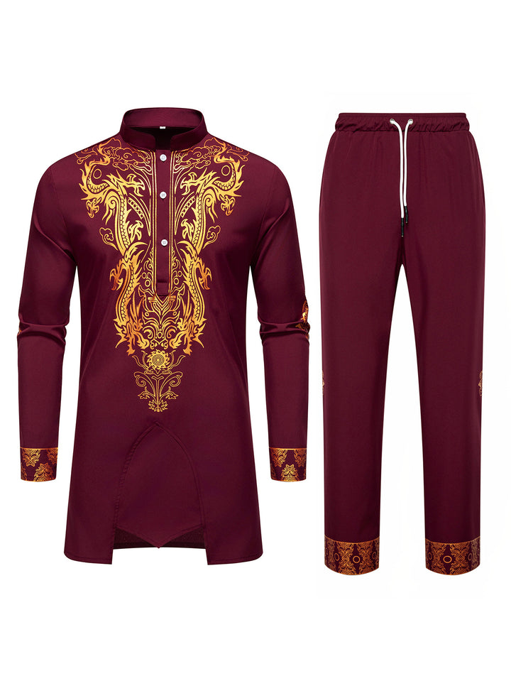 Herren Tunika- und Freizeithosen-Set Drune