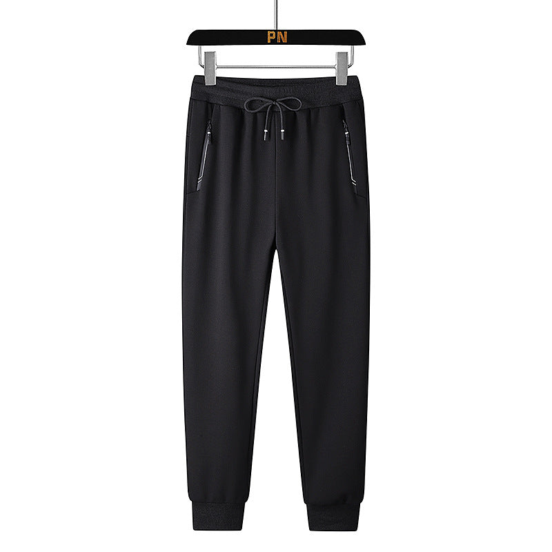 Herren Thermo-Fleece-Jogginghose mit angerauter Innenseite, Reflektierenden Reißverschlusstaschen und Kordelbund Drune