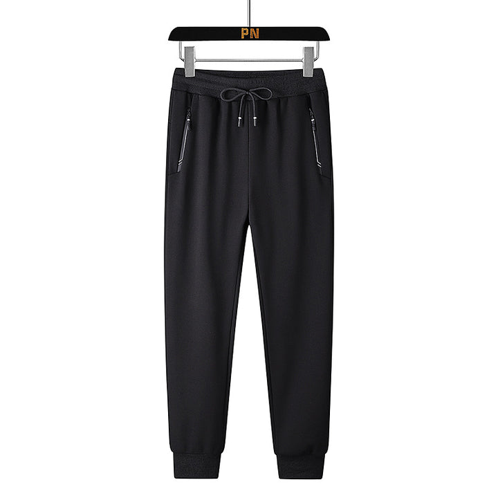 Herren Thermo-Fleece-Jogginghose mit angerauter Innenseite, Reflektierenden Reißverschlusstaschen und Kordelbund Drune