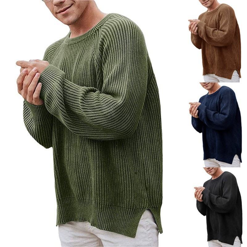 Herren eleganter Strickpullover mit strukturiertem Design und modernem Schnitt Drune
