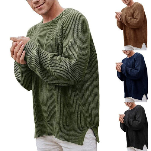 Herren eleganter Strickpullover mit strukturiertem Design und modernem Schnitt Drune