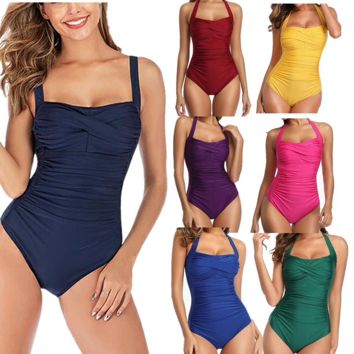 Damen Moderner Badeanzug mit raffinierter Raffung Drune