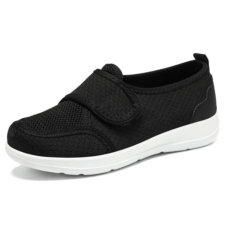 Damen Bequeme und atmungsaktive Slip-On Schuhe mit Klettverschluss Drune