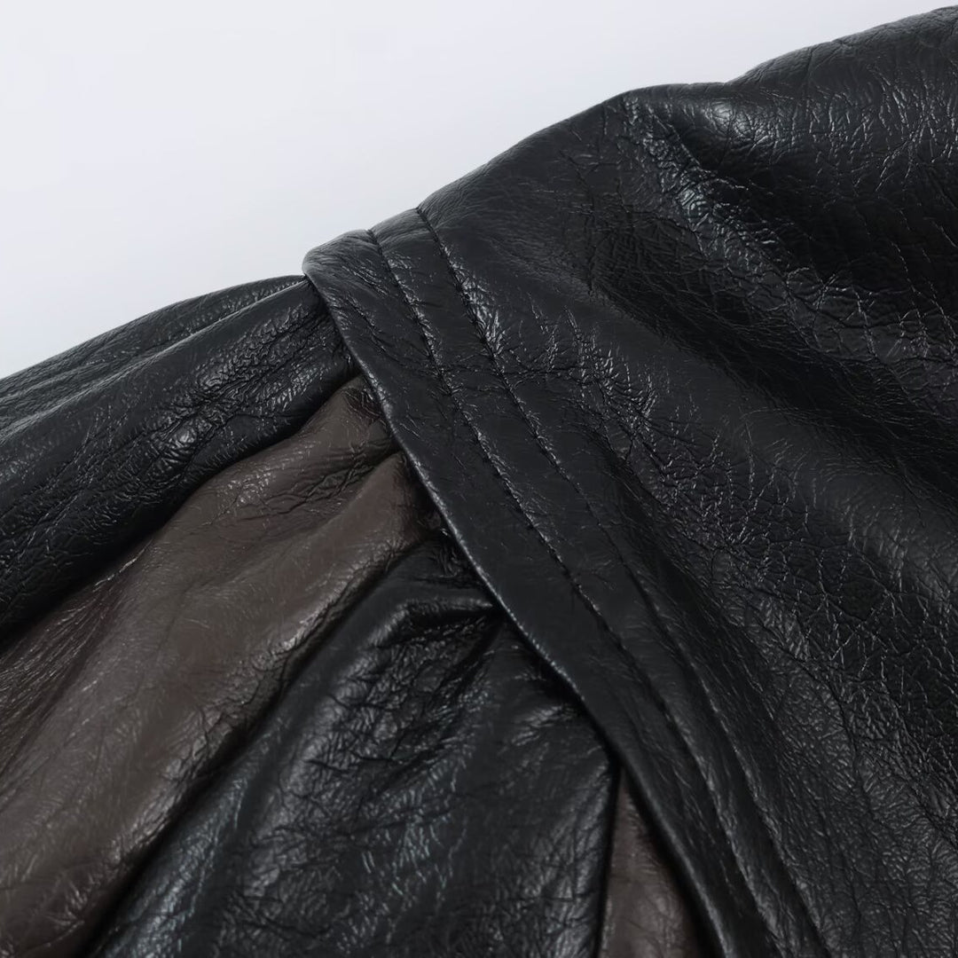 Damen Kurzjacke im Blousonstil mit hochabschließendem Kragen und Bindegürtel Drune