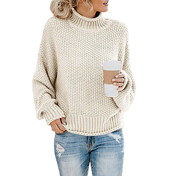Damen nan grobstrick Rollkragenpullover mit Oversize-Schnitt und Blockstreifen-Optik Drune