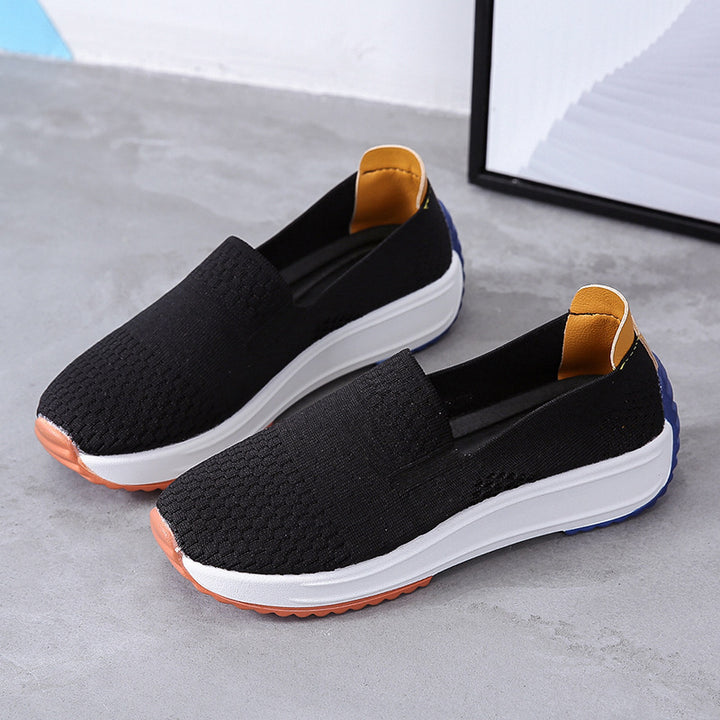 Damen Slip-On Plateausneaker mit gestricktem Obermaterial Drune