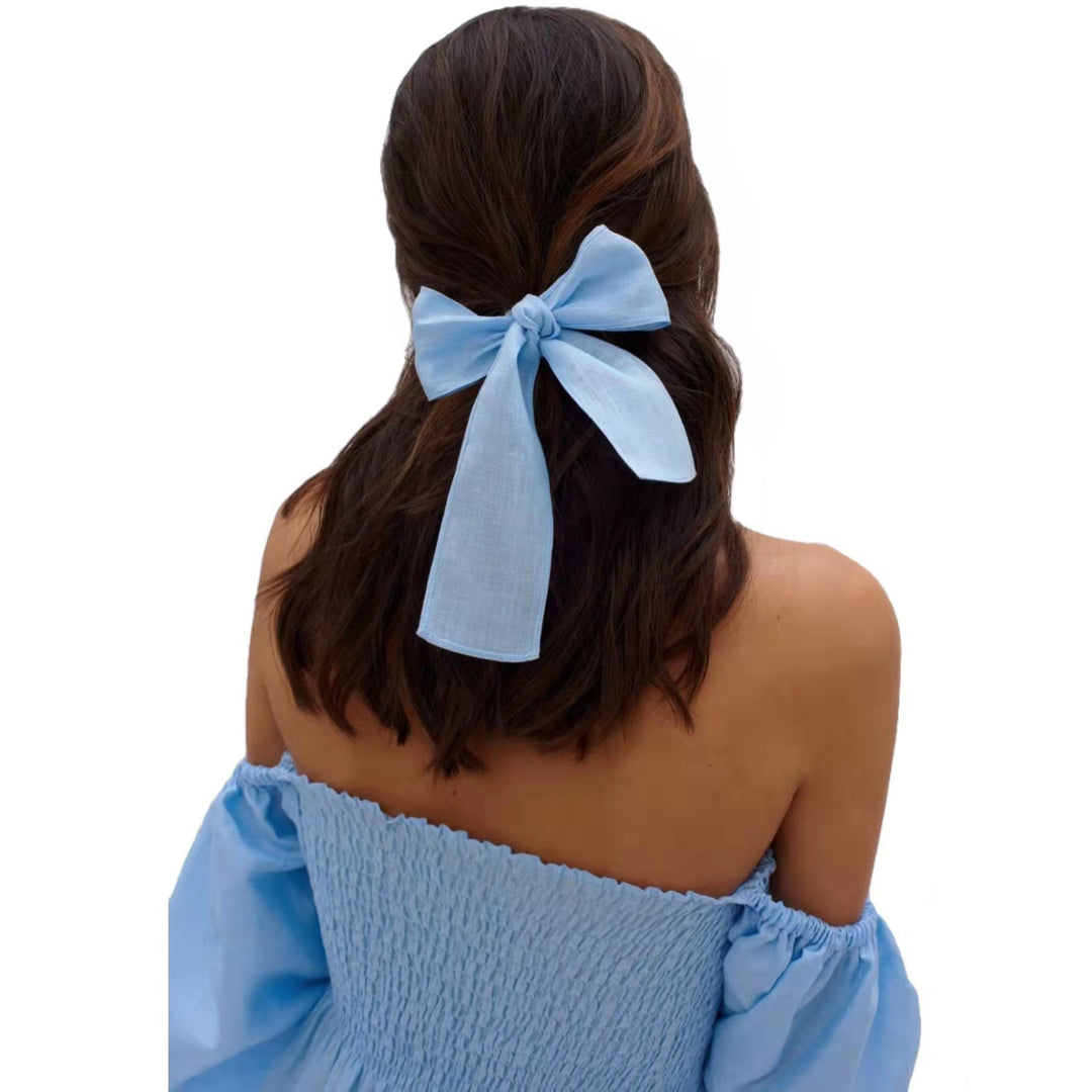 Damen Maxikleid mit voluminösen puffärmeln und elastischem Oberteil Drune