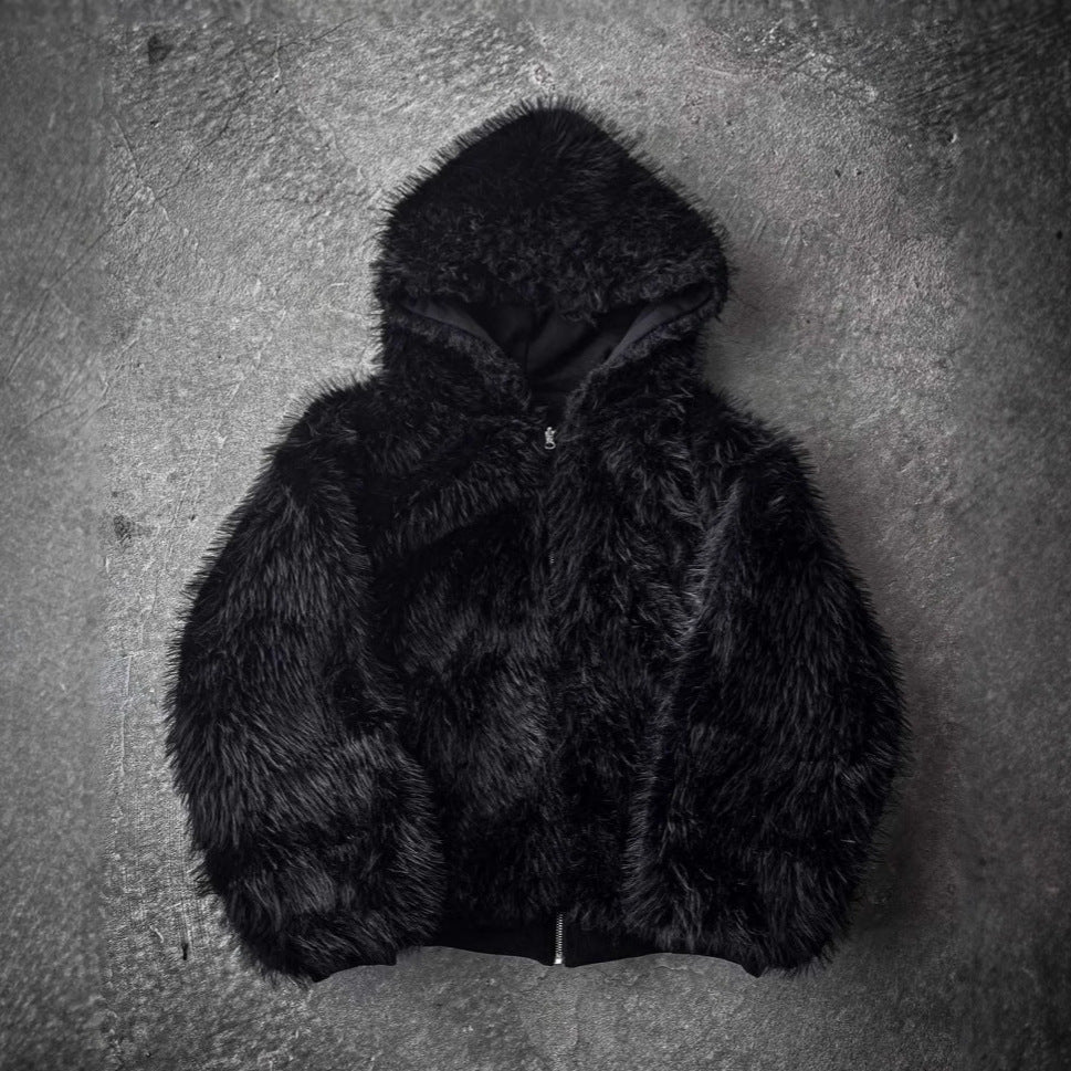 Damen weiche und warme Kapuzenjacke Drune