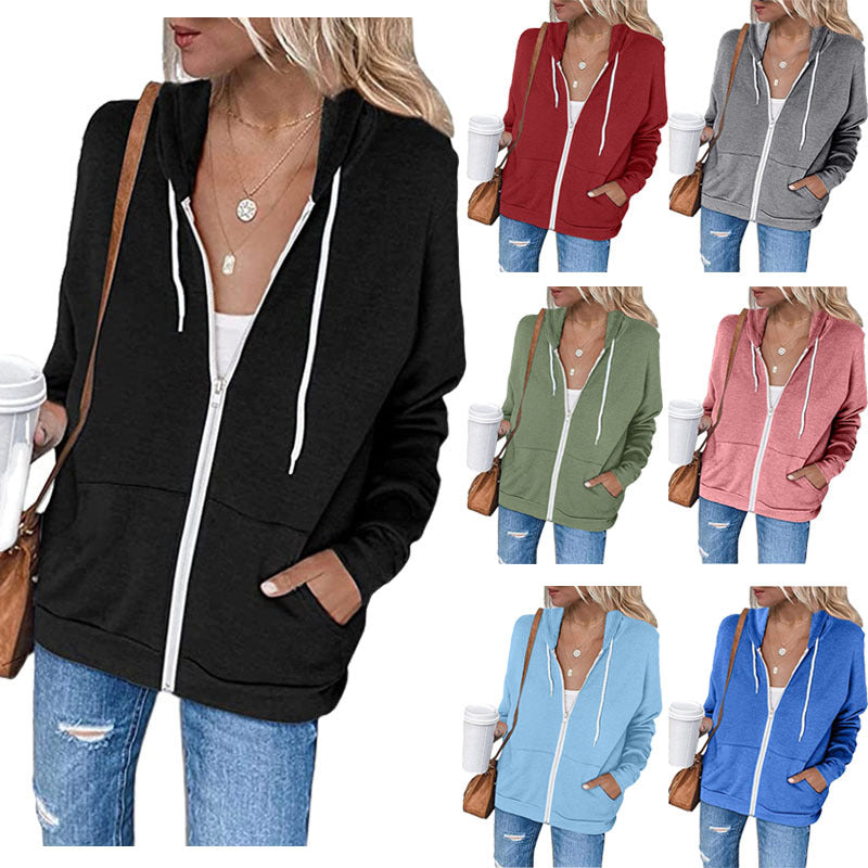 Damen Kapuzenjacke mit weichem Fleece und praktischen Taschen Drune