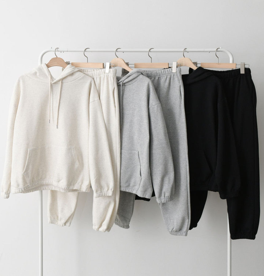 Damen Lässiges Hoodie- und Jogginghosen-Set mit elastischem Bund und praktischen Taschen Drune