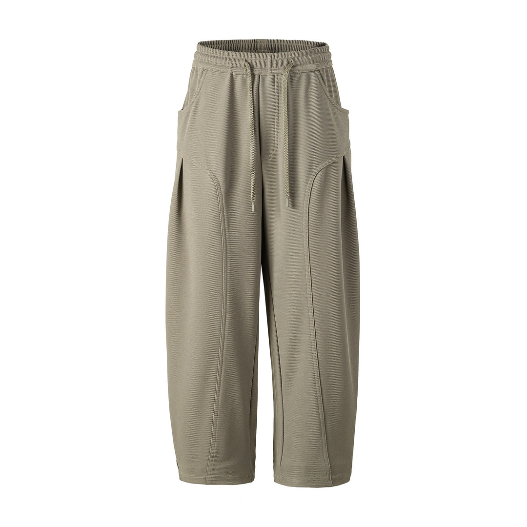 Damen Cropped Jogginghose im Relaxed‑Schnitt mit Kordelzug und Ziernähten Drune