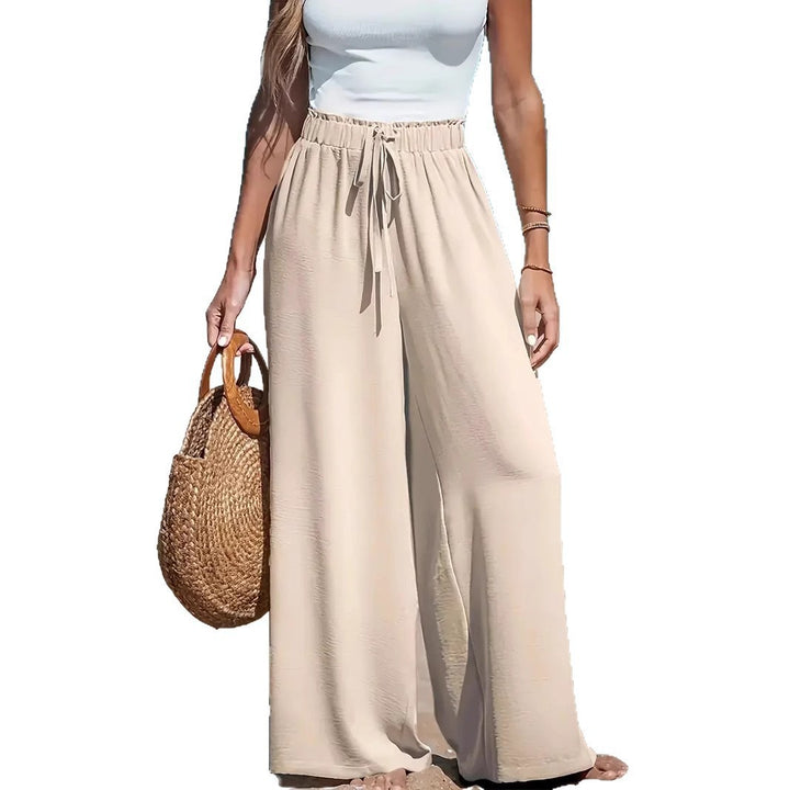 Damen weite Sommerhose mit elastischem Taillenbund Drune