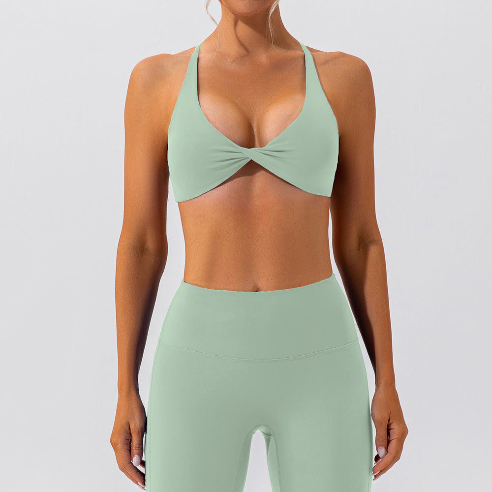 Damen Sportlich-funktionales Bustier mit gekreuztem Rückendesign und atmungsaktiven Materialien Drune