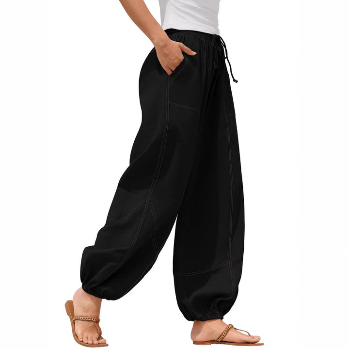 Damen Lässige Weitbein-Hose mit praktischen Taschen Drune