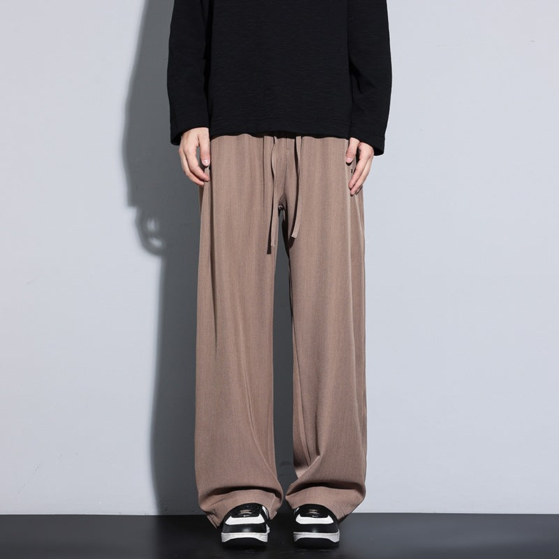 Damen Weite Palazzo‑Hose mit hohem Elastbund & Kordelzug Drune