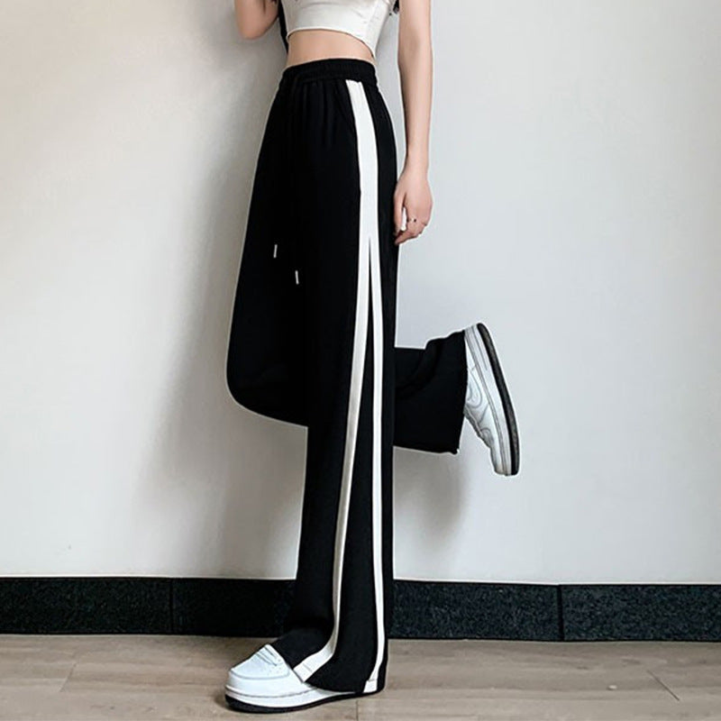 Damen Bequeme Sporthose mit seitlichen Streifen Drune