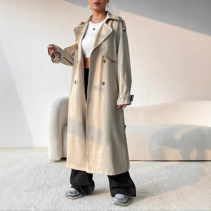 Drune | Stilvoller Damen Trenchcoat mit Doppelter Knopfreihe