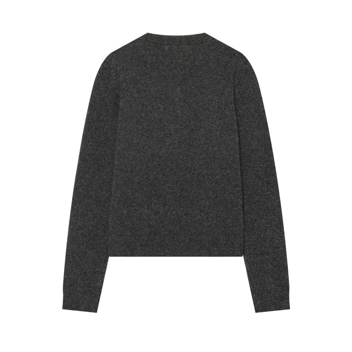Damen Feinstrick-Cardigan im Cropped-Schnitt mit Rundhalsausschnitt und Holzknopfleiste Drune
