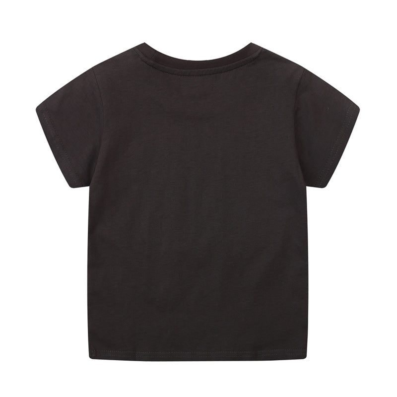 Jungen T-Shirt mit lustigem Nilpferd-Applikation Drune