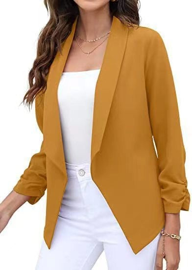 Damen eleganter und luftiger Blazer mit asymmetrischem Schnitt Drune