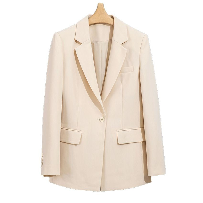 Damen Figurbetonter Midilanger Business-Blazer mit Reverskragen und formgebenden Abnähern Drune