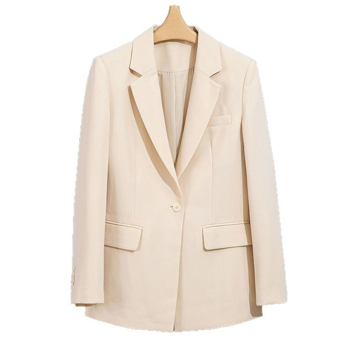 Damen Figurbetonter Midilanger Business-Blazer mit Reverskragen und formgebenden Abnähern Drune
