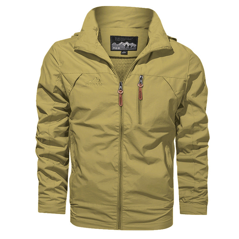 Herren Atmungsaktive Trekking-Softshelljacke mit wasserabweisender Oberfläche und Brustzip Drune