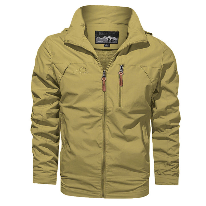Herren Atmungsaktive Trekking-Softshelljacke mit wasserabweisender Oberfläche und Brustzip Drune