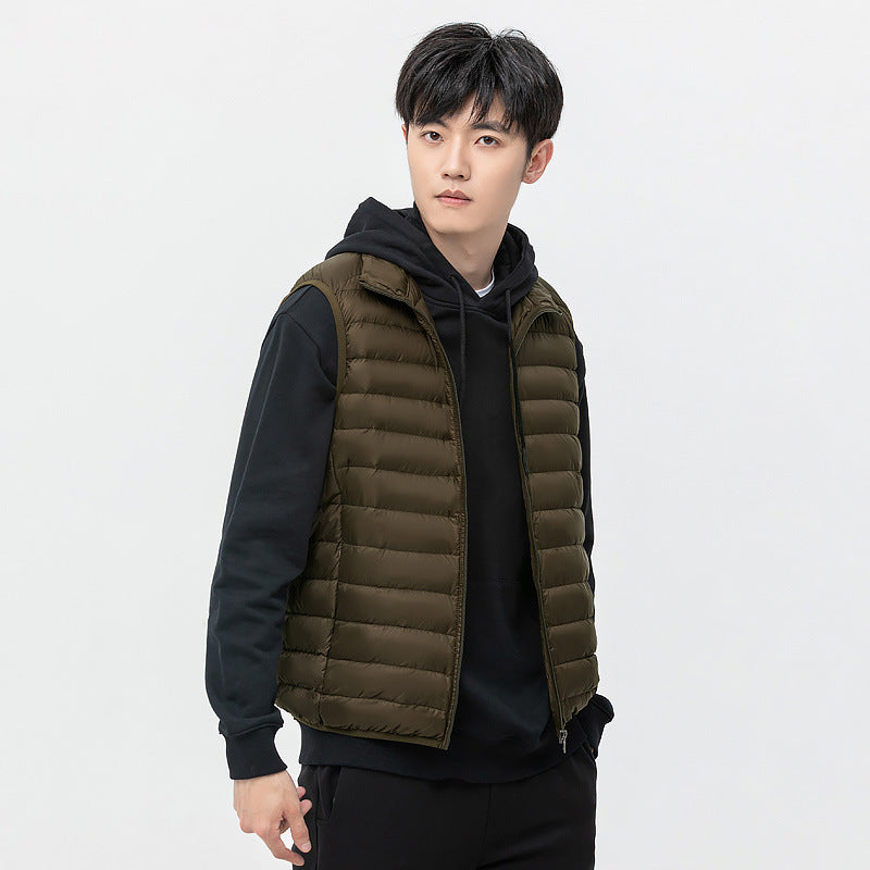 Herren Ärmellose Thermo‑Isolationsweste mit schlanker Silhouette und Stehkragen Drune