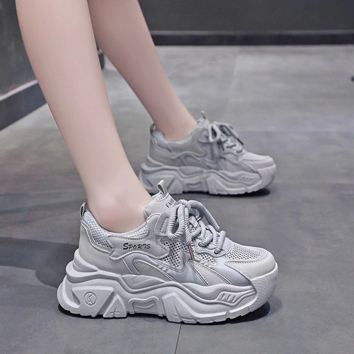 Damen Sportliche Chunky Sneakers mit atmungsaktiver Mesh-Oberfläche und innovativer Sohle Drune
