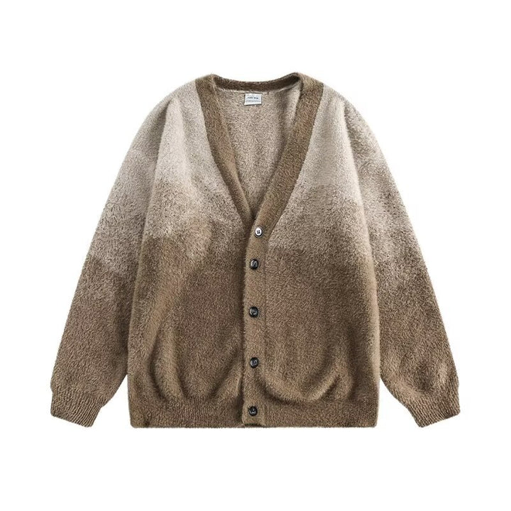 Damen Gemütliche Strickjacke mit Knopfleiste und V-Ausschnitt Drune