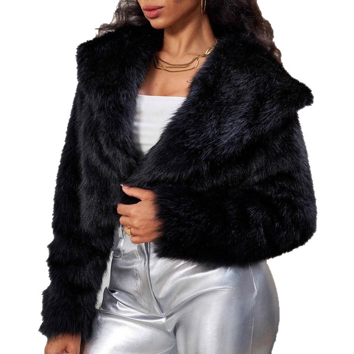 Damen Kuschelige Felljacke im Trend Drune