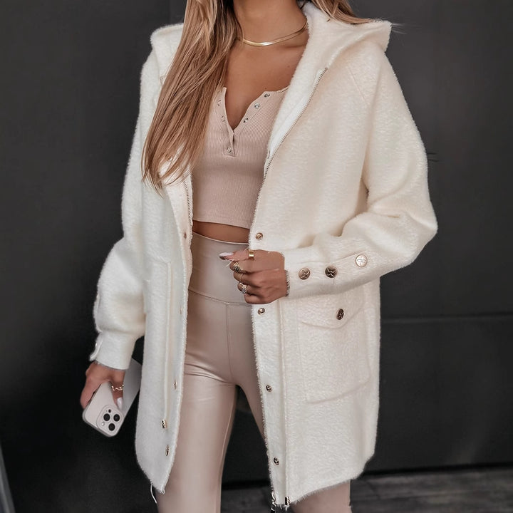 Damen Kuschelige Oversized-Winterjacke mit Taschen und hochwertigem Kunstfell Drune