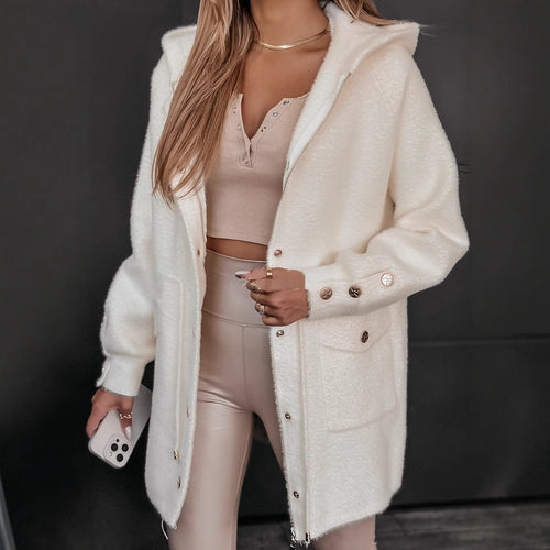 Damen Kuschelige Oversized-Winterjacke mit Taschen und hochwertigem Kunstfell Drune