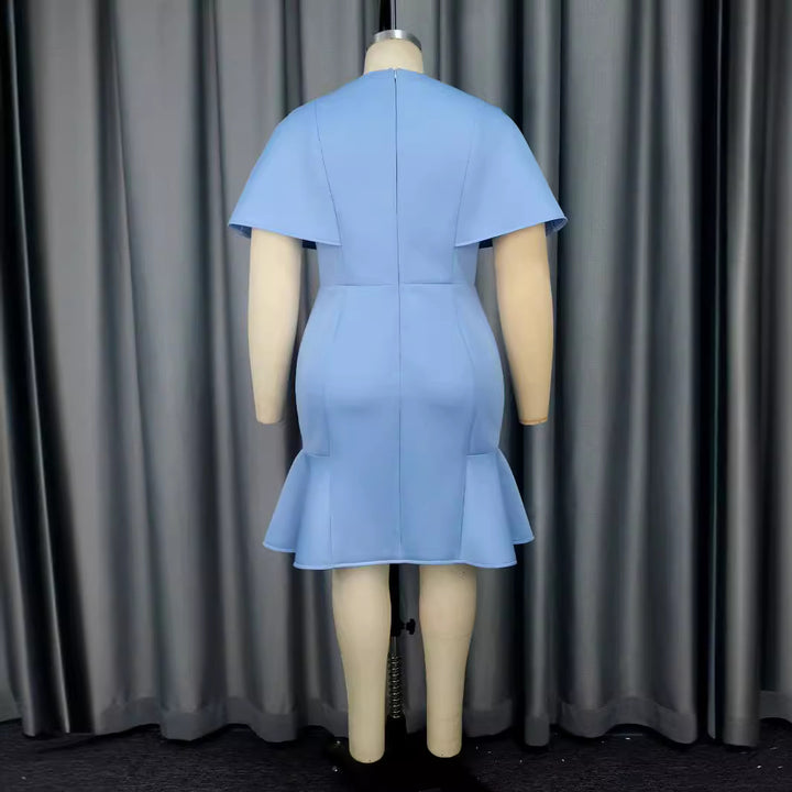 Damen Elegantes Kleid mit voluminösem Schleifenakzent Drune