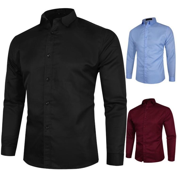 Herren nan Slim-Fit Businesshemd mit Kentkragen Stretchkomfort und bügelleichter Baumwollmischung Drune