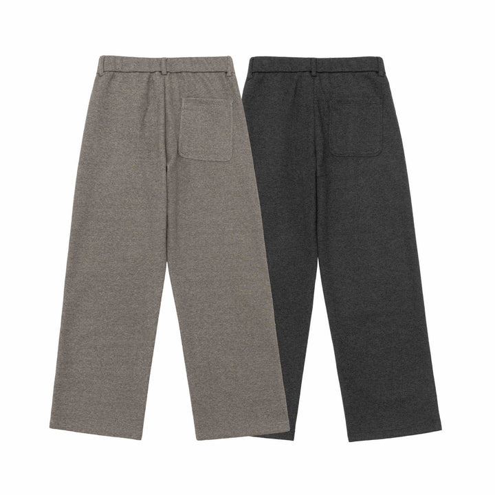 Damen Hochtaillierte weite Jersey-Hose mit Bundfalten und Eingrifftaschen Drune