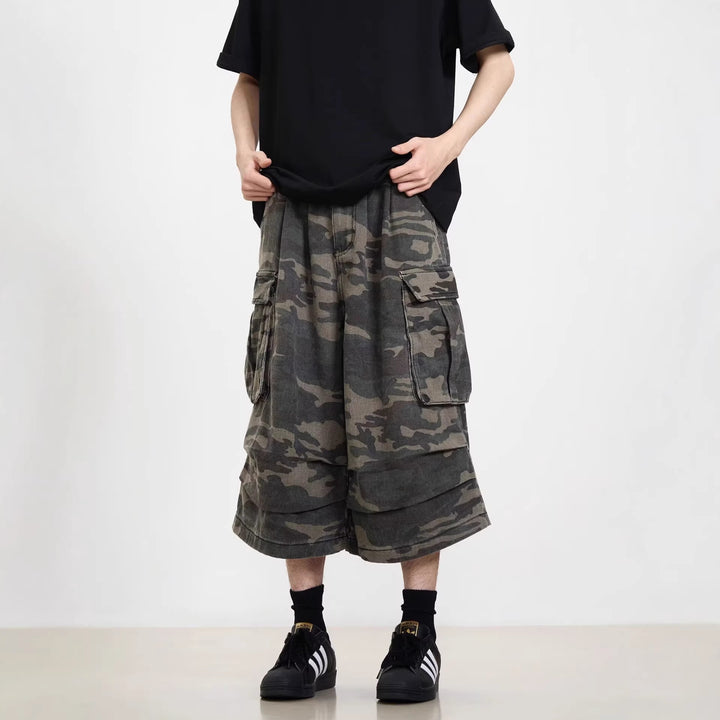 Herren Modische Cargoshorts mit weitem Schnitt Drune