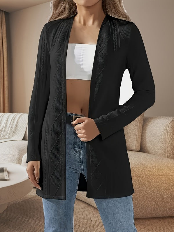 Damen leichte Strickjacke mit modernem Schnitt und dekorativen Details Drune