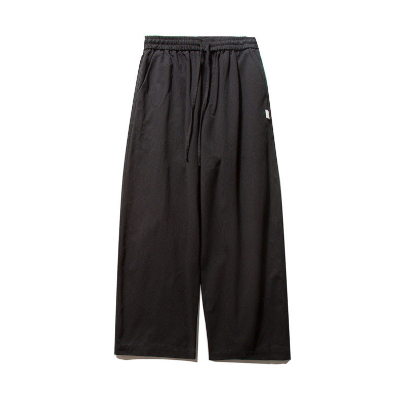 Unisex Weite Culotte-Hose mit elastischem Bund und Kordelzug Drune