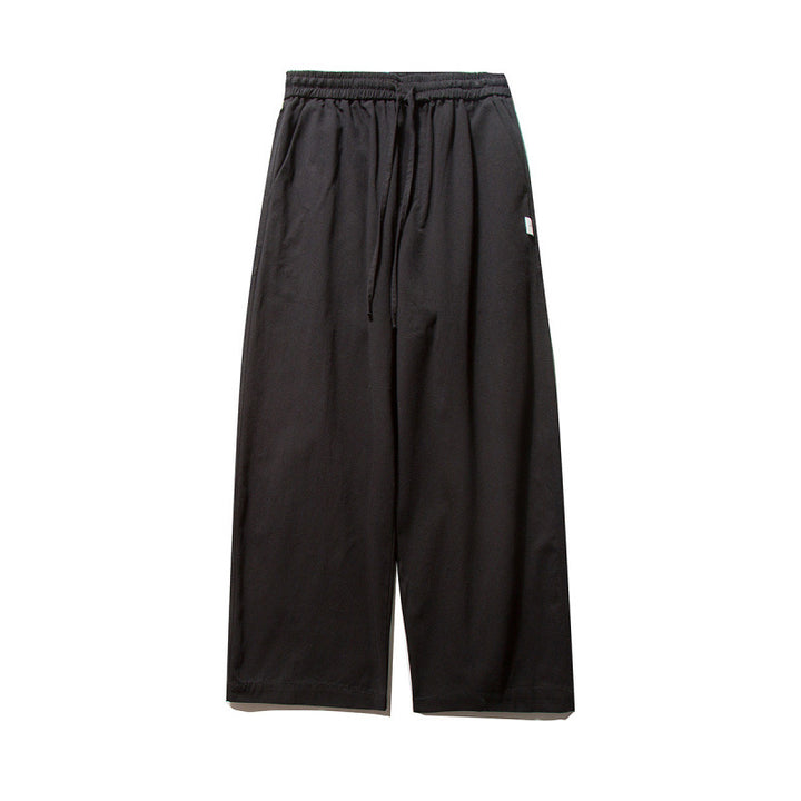 Unisex Weite Culotte-Hose mit elastischem Bund und Kordelzug Drune