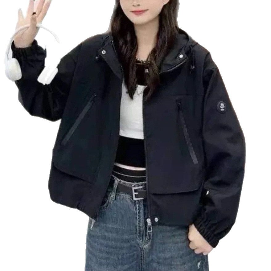Damen sportliche Übergangsjacke mit praktischem Kapuzen-Design Drune