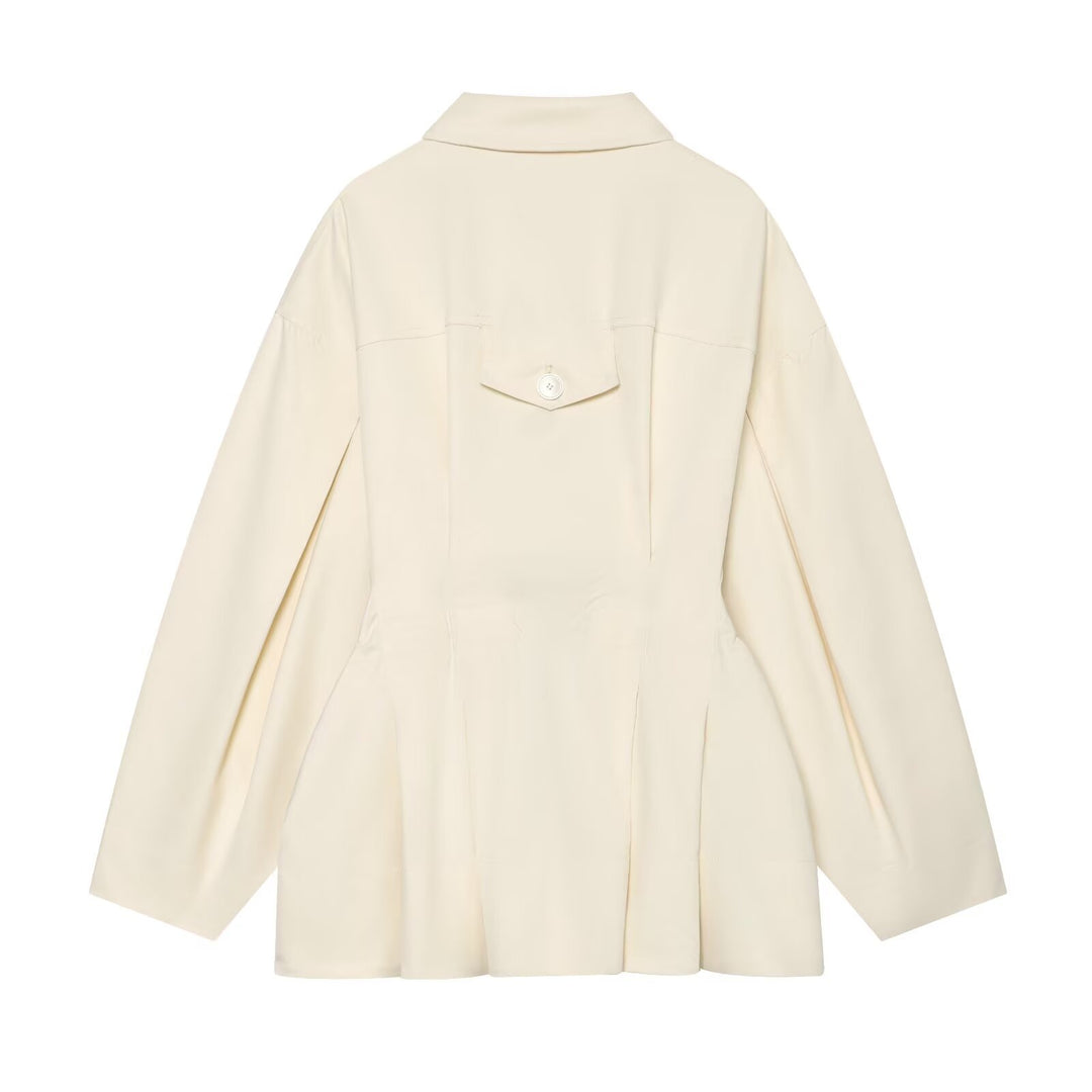 Damen Oversize-Utility-Jacke mit großen Klappentaschen und Tunnelzug Drune