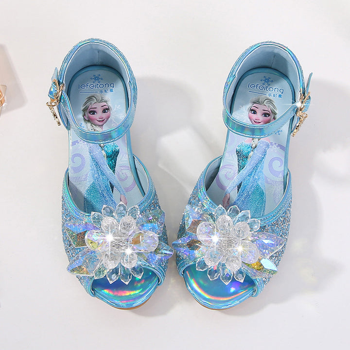 Mädchen Ballerinas mit funkelnden Akzenten und Blumenapplikation Drune