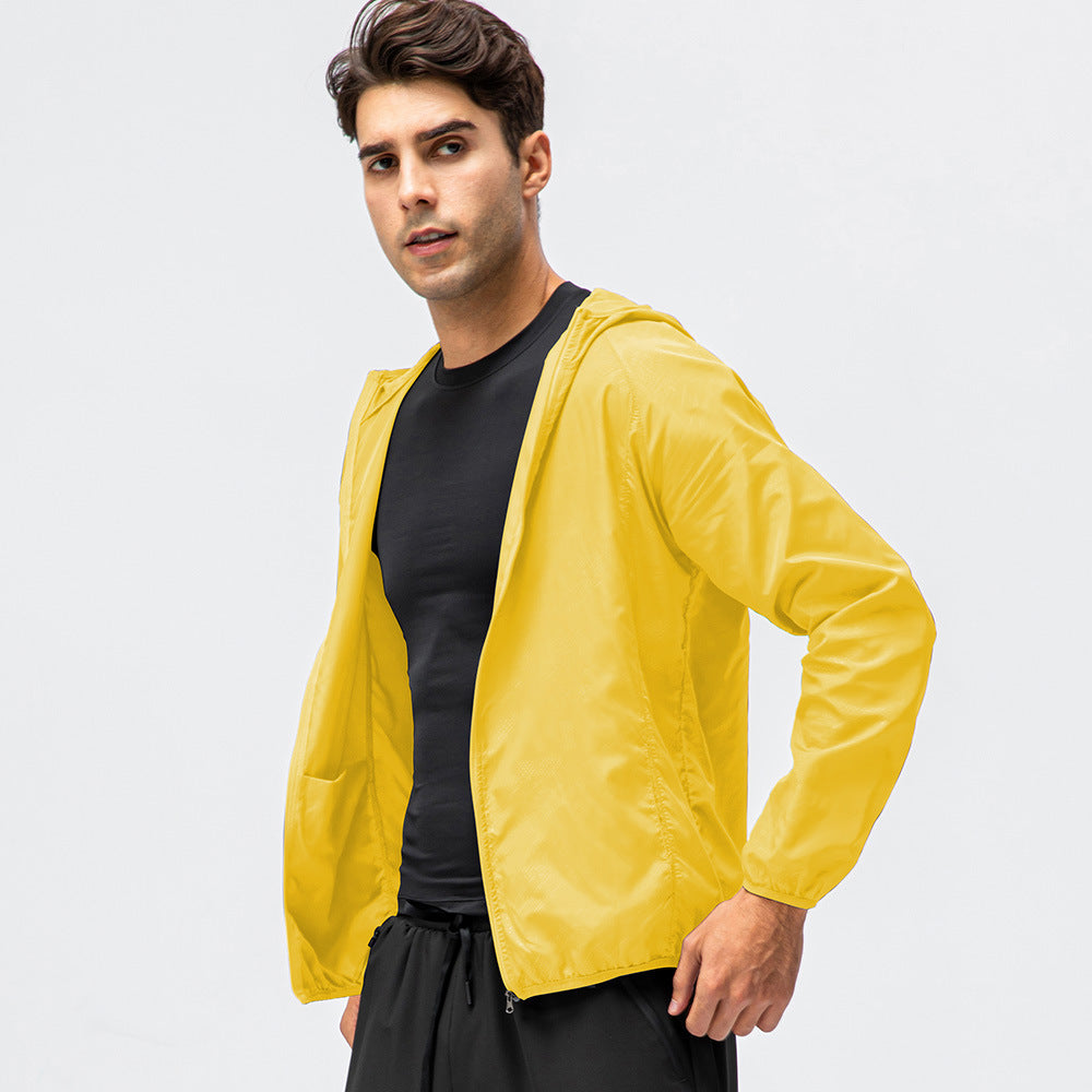 Herren leichte Laufjacke mit atmungsaktiven Eigenschaften und reflektierendem Design Drune