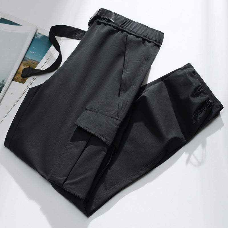 Herren Cargo-Jogginghose mit elastischem Bund, Kordelzug, verstellbarem Beinabschluss und aufgesetzten Taschen Drune